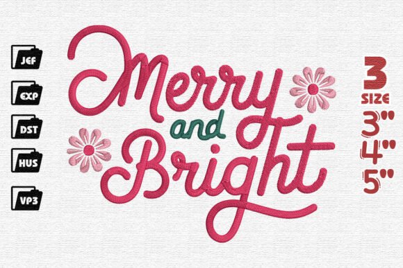 Merry and Bright: A Festive Design for Small Business Embroidery