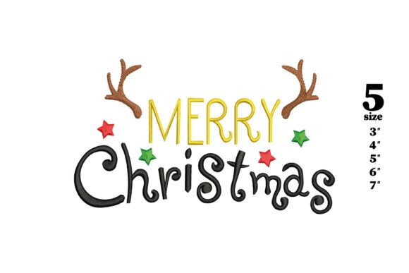 Merry Christmas with Antlers and Stars Design Review